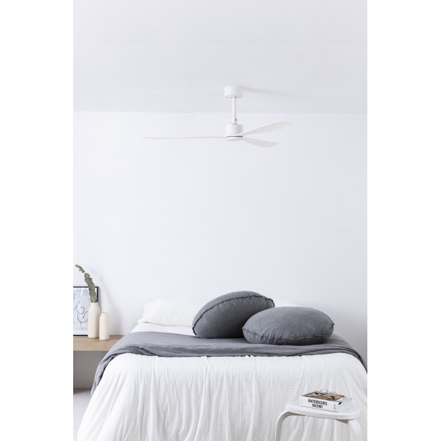 FARO 33760WT - Kattotuuletin AMELIA L valkoinen halkaisija 132 cm Wi-Fi Tuya + kauko-ohjaus