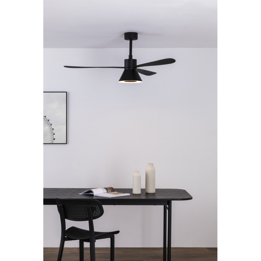 FARO 33761WT-23 - LED himmennettävä kattovalo AMELIA L CONE LED/20W/230V 2700/3500/5000K musta halkaisija 132 cm Wi-Fi Tuya + kauko-ohjaus
