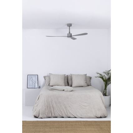FARO 33762WT - Kattotuuletin AMELIA L harmaa halkaisija 132 cm Wi-Fi Tuya + kauko-ohjaus