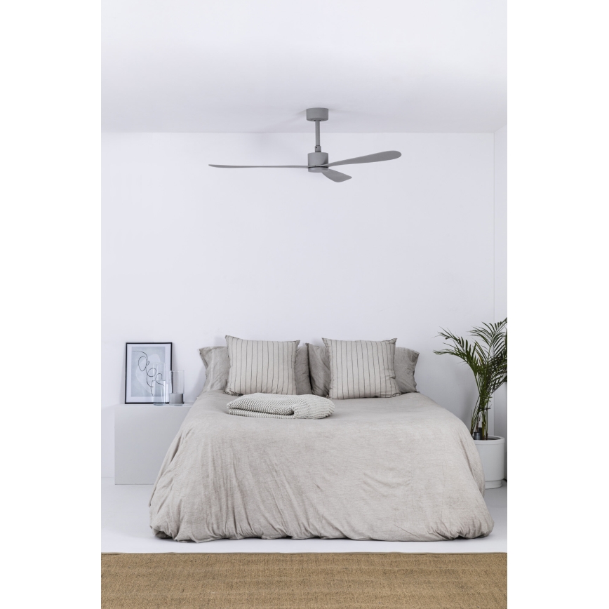 FARO 33762WT - Kattotuuletin AMELIA L harmaa halkaisija 132 cm Wi-Fi Tuya + kauko-ohjaus