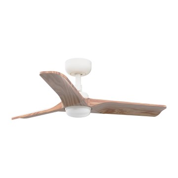 FARO 33805-1TW - LED himmennettävä kattotuuletin HEYWOOD S LED/10W/230V 2700/4000/6000K puu/valkoinen halkaisija 90 cm + kauko-ohjaus