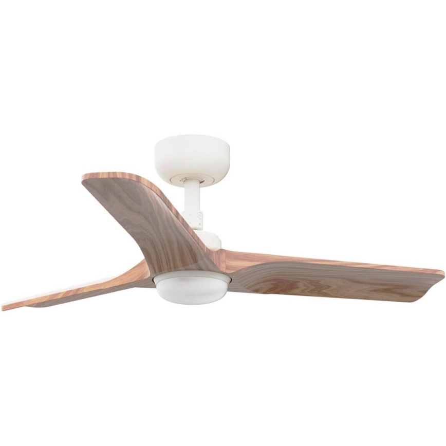 FARO 33805WT-1TW - LED himmennettävä kattovalo HEYWOOD S LED/10W/230V 2700/4000/6000K puu/valkoinen halkaisija 90 cm Wi-Fi Tuya + kauko-ohjaus
