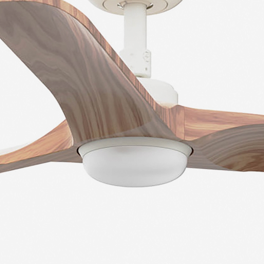 FARO 33805WT-1TW - LED himmennettävä kattovalo HEYWOOD S LED/10W/230V 2700/4000/6000K puu/valkoinen halkaisija 90 cm Wi-Fi Tuya + kauko-ohjaus