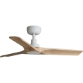 FARO 33805WT - Kattotuuletin HEYWOOD S puu/valkoinen halkaisija 90 cm Wi-Fi Tuya + kauko-ohjaus