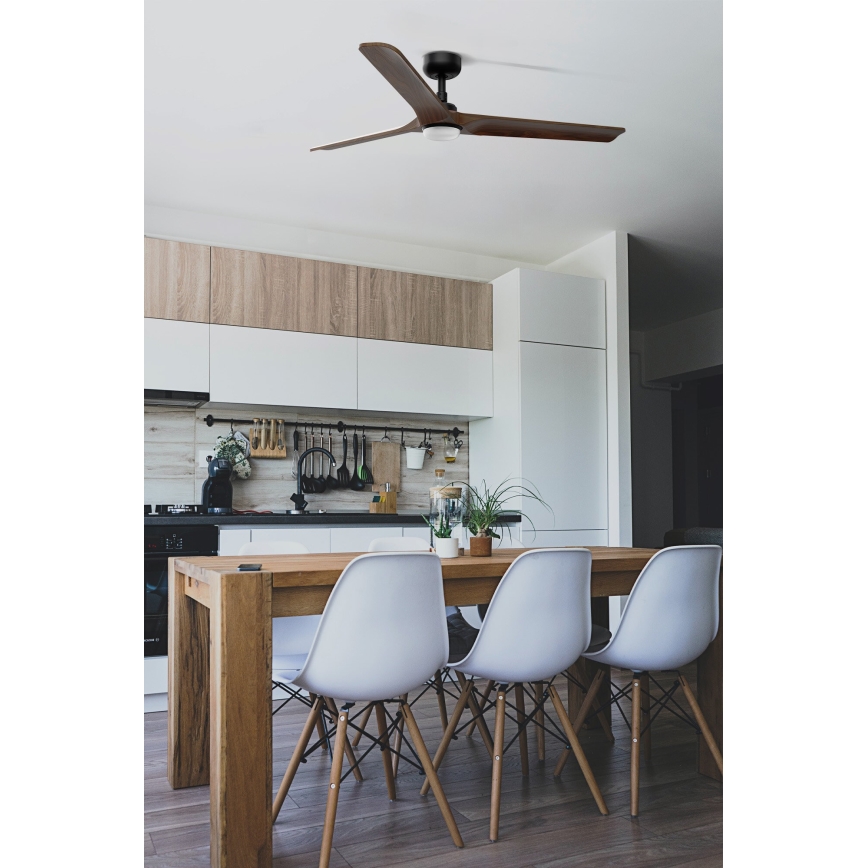 FARO 33809-1TW - LED Himmennettävä tuuletin HEYWOOD LED/10W/230V 2700/4000/6500K halkaisija 132 cm + kauko-ohjaus