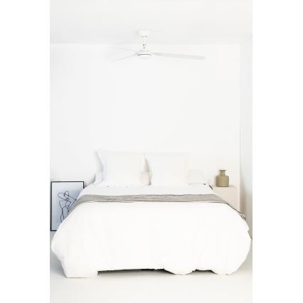 FARO 33814WT - Kattotuuletin PUNT M valkoinen halkaisija 132 cm Wi-Fi Tuya + kauko-ohjaus