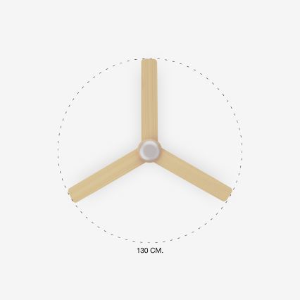 FARO 33816-20 - LED Kattotuuletin PUNT LED/18W/230V Wi-Fi beige/valkoinen + kauko-ohjaus