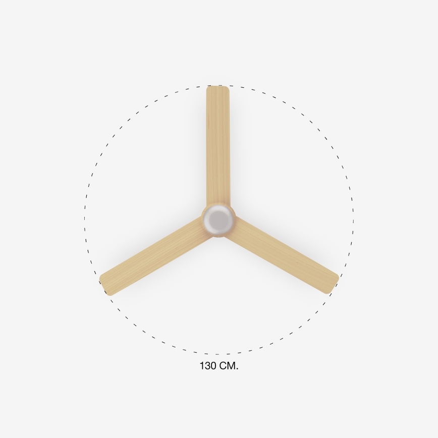 FARO 33816-20 - LED Kattotuuletin PUNT LED/18W/230V Wi-Fi beige/valkoinen + kauko-ohjaus