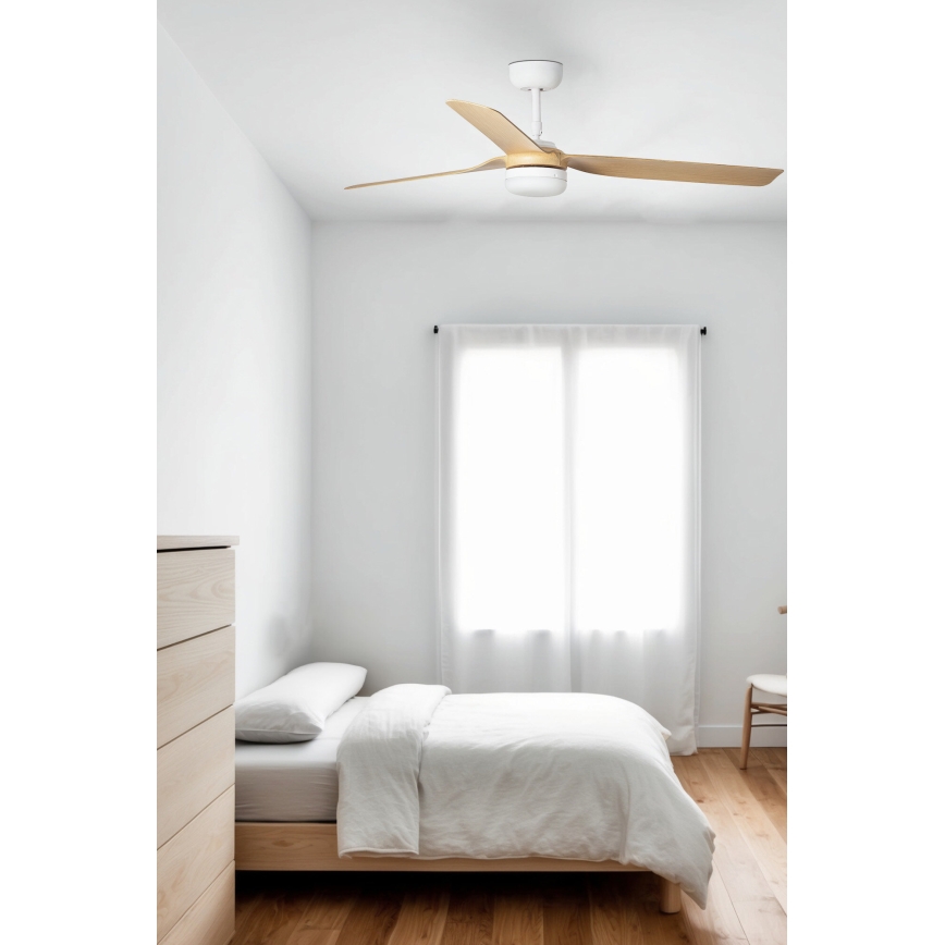 FARO 33816WT-20 - LED himmennettävä kattovalo PUNT M LED/18W/230V ruskea/valkoinen halkaisija 132 cm Wi-Fi Tuya + kauko-ohjaus