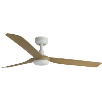 FARO 33816WT - Kattotuuletin PUNT M ruskea/valkoinen halkaisija 132 cm Wi-Fi Tuya + kauko-ohjaus