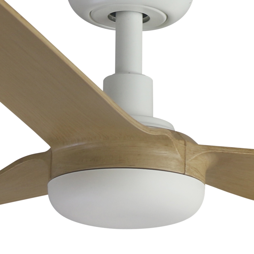 FARO 33816WT - Kattotuuletin PUNT M ruskea/valkoinen halkaisija 132 cm Wi-Fi Tuya + kauko-ohjaus