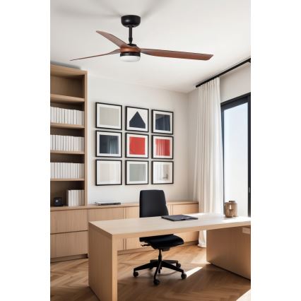FARO 33817WT-21 - LED himmennettävä kattovalo PUNT M LED/18W/230V ruskea/musta halkaisija 132 cm Wi-Fi Tuya + kauko-ohjaus