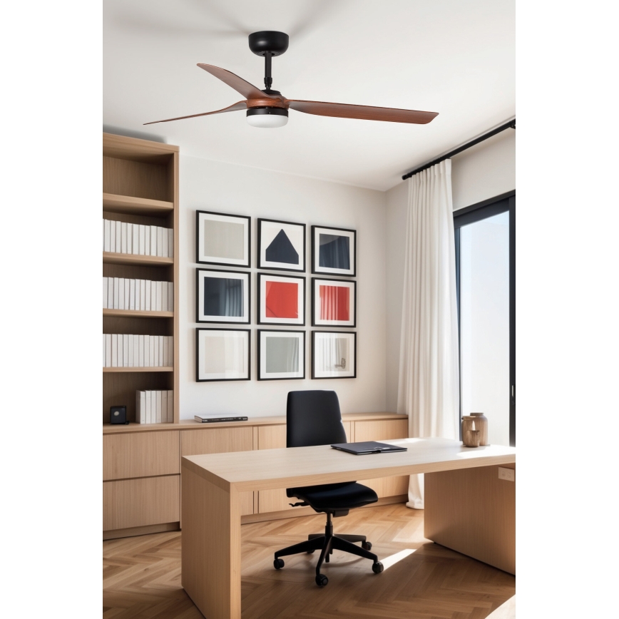 FARO 33817WT-21 - LED himmennettävä kattovalo PUNT M LED/18W/230V ruskea/musta halkaisija 132 cm Wi-Fi Tuya + kauko-ohjaus