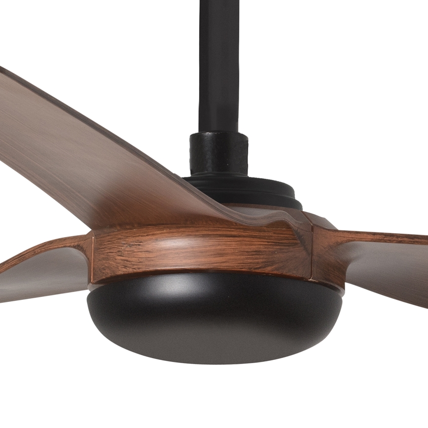 FARO 33817WT - Kattotuuletin PUNT M ruskea/musta halkaisija 132 cm Wi-Fi Tuya + kauko-ohjaus