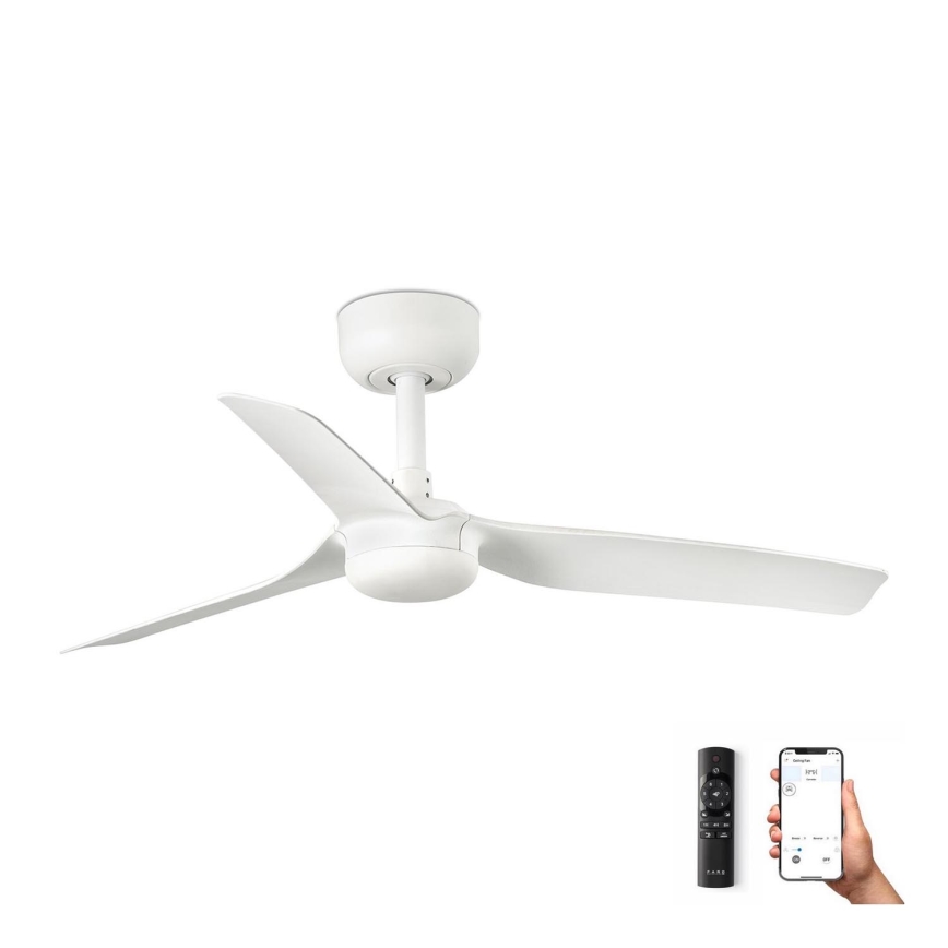 FARO 33820WP - Kattotuuletin MINI PUNT S valkoinen d. 90 cm SMART + RC