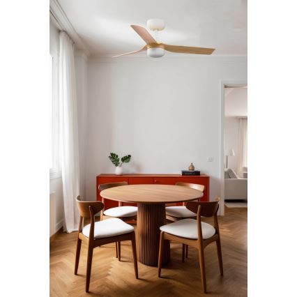 FARO 33821WT-1TW - LED himmennettävä kattovalo MINI PUNT S LED/10W/230V 2700/4000/6000K ruskea/valkoinen halkaisija 90 cm Wi-Fi Tuya + kauko-ohjaus