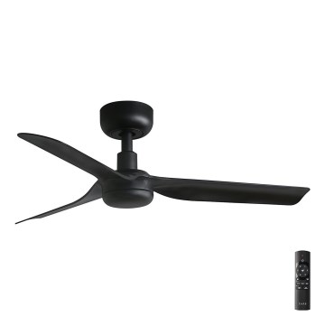 FARO 33822 - Kattoilmaisin MINI PUNT S musta halkaisija 90 cm + kaukosäädin
