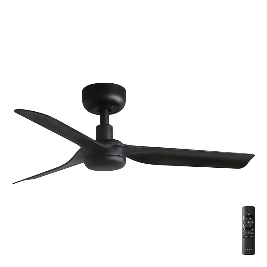 FARO 33822 - Kattotuuletin MINI PUNT S musta halkaisija 90 cm + kauko-ohjaus