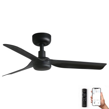 FARO 33822WP - Kattotuuletin MINI PUNT S musta d. 90 cm SMART + RC
