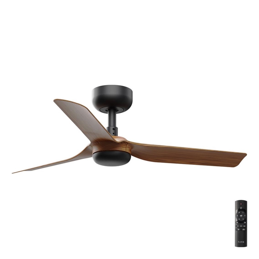 FARO 33823 - Kattotuuletin MINI PUNT S ruskea/musta halkaisija 90 cm + kauko-ohjaus