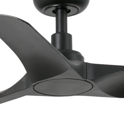 FARO 33825WT - Kattotuuletin HEY S musta halkaisija 90 cm Wi-Fi Tuya + kauko-ohjaus