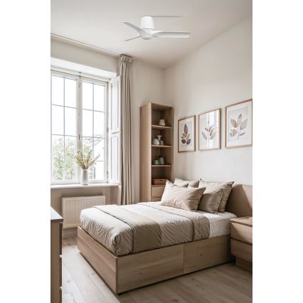 FARO 33826WT-1TW - LED himmennettävä kattovalo HEY TUB S LED/10W/230V 2700/4000/6000K valkoinen halkaisija 90 cm Wi-Fi Tuya + kauko-ohjaus