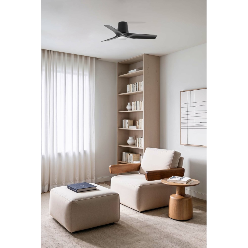 FARO 33827-1TW - LED himmennettävä kattovalo HEY TUB S LED/10W/230V 2700/4000/6000K musta halkaisija 90 cm + kauko-ohjaus