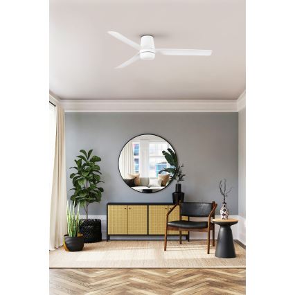 FARO 33828WT-1TW - LED himmennettävä kattovalo PUNT TUB M LED/18W/230V 3000/4200/6500K valkoinen halkaisija 132 cm Wi-Fi Tuya + kauko-ohjaus