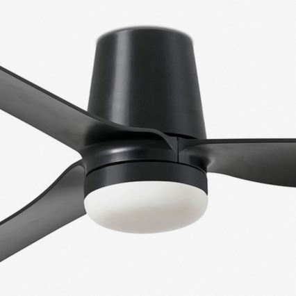 FARO 33830-1TW - LED himmennettävä kattovalo PUNT TUB M LED/18W/230V 3000/4200/6500K halkaisija 130 cm musta + kauko-ohjaus