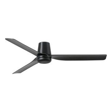 FARO 33830 - Kattotuuletin PUNT TUB M musta halkaisija 130 cm + kauko-ohjaus