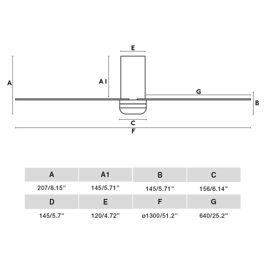FARO 33830 - Kattotuuletin PUNT TUB M musta halkaisija 130 cm + kauko-ohjaus