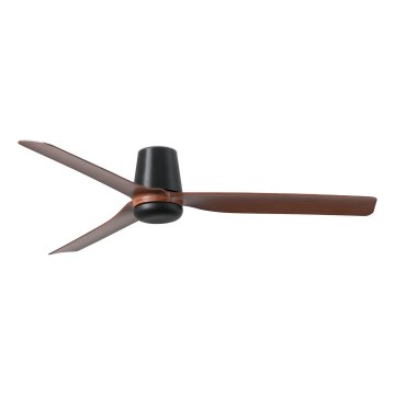 FARO 33831 - Kattotuuletin PUNT TUB M ruskea/musta halkaisija 130 cm + kauko-ohjaus