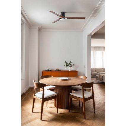 FARO 33831WT-1TW - LED himmennettävä kattovalo PUNT TUB M LED/18W/230V 3000/4200/6500K ruskea/musta halkaisija 132 cm Wi-Fi Tuya + kauko-ohjaus