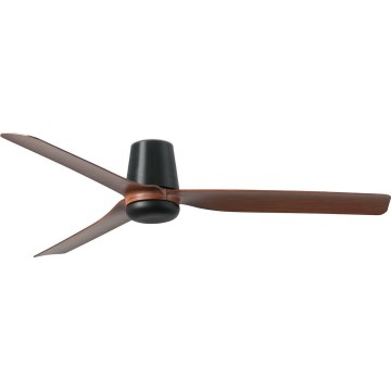 FARO 33831WT - Kattotuuletin PUNT TUB M ruskea/musta halkaisija 132 cm Wi-Fi Tuya + kauko-ohjaus