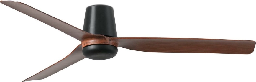 FARO 33831WT - Kattotuuletin PUNT TUB M ruskea/musta halkaisija 132 cm Wi-Fi Tuya + kauko-ohjaus