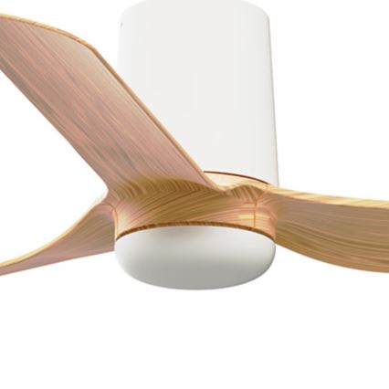 FARO 33833 - Kattotuuletin MINI PUNT TUB S ruskea/valkoinen halkaisija 90 cm + kauko-ohjaus