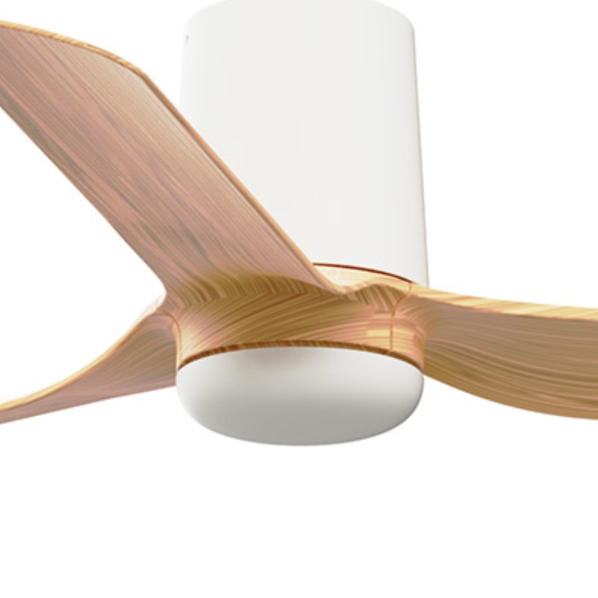 FARO 33833 - Kattotuuletin MINI PUNT TUB S ruskea/valkoinen halkaisija 90 cm + kauko-ohjaus