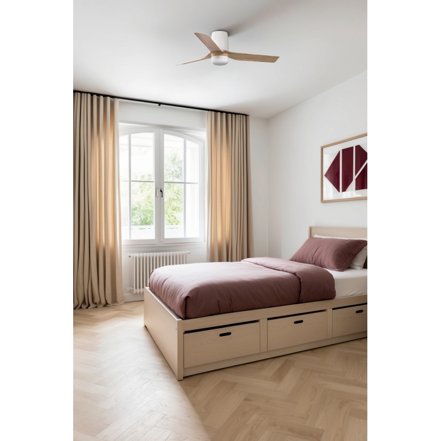 FARO 33833WT-1TW - LED himmennettävä kattovalo MINI PUNT TUB S LED/10W/230V 2700/4000/6000K ruskea/valkoinen halkaisija 90 cm Wi-Fi Tuya + kauko-ohjaus