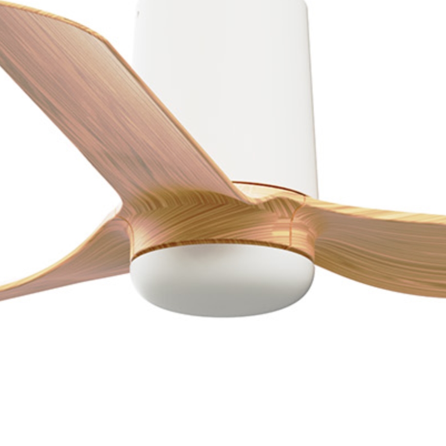FARO 33833WT - Kattotuuletin MINI PUNT TUB S ruskea/valkoinen halkaisija 90 cm Wi-Fi Tuya + kauko-ohjaus