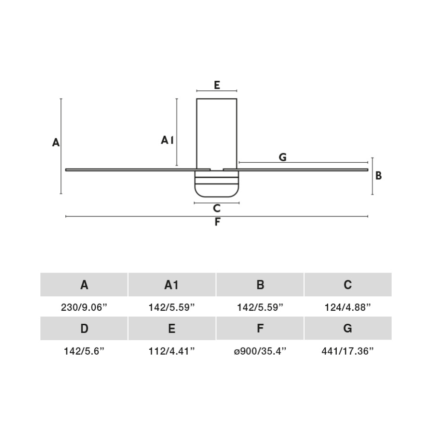 FARO 33834-1TW - LED himmennettävä kattovalo MINI PUNT TUB S LED/10W/230V 2700/4000/6000K halkaisija 90 cm musta + kauko-ohjaus