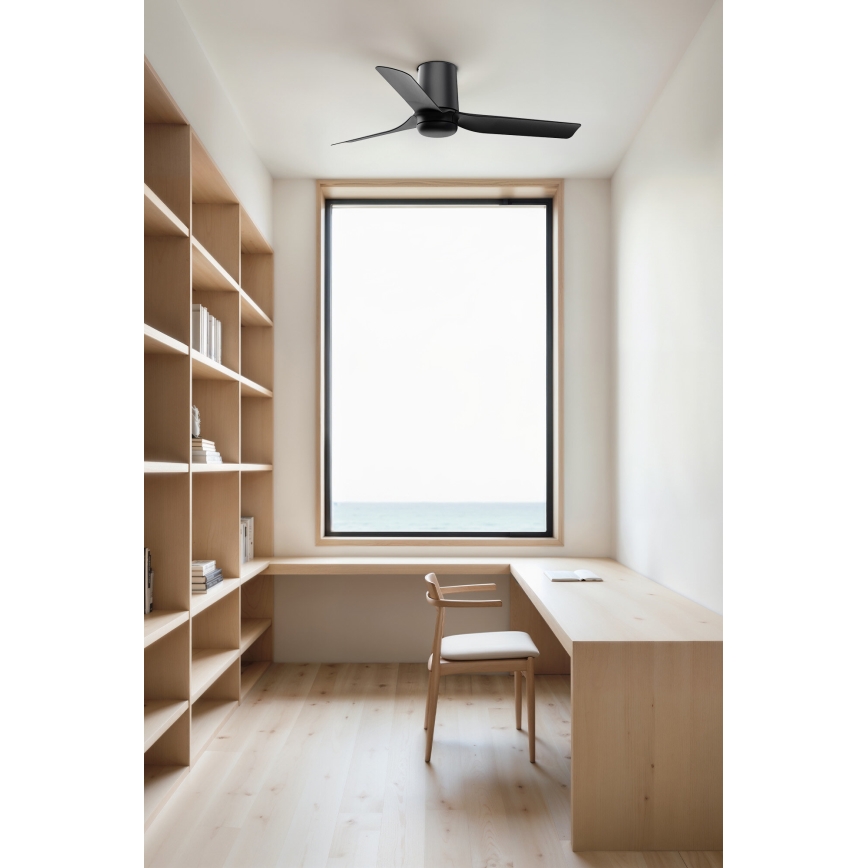 FARO 33834-Kattotuuletin MINI PUNT TUB S musta halkaisija 90 cm + kauko-ohjaus