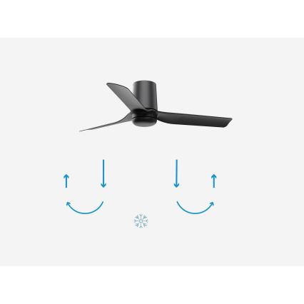 FARO 33834-Kattotuuletin MINI PUNT TUB S musta halkaisija 90 cm + kauko-ohjaus