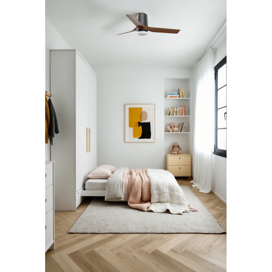 FARO 33835-1TW - LED himmennettävä kattovalo MINI PUNT TUB S LED/10W/230V 2700/4000/6000K halkaisija 90 cm ruskea/musta + kauko-ohjaus