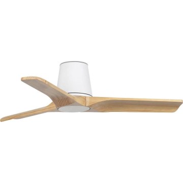 FARO 33836WT - Kattotuuletin HEYWOOD TUB S mänty/valkoinen halkaisija 90 cm Wi-Fi Tuya + kauko-ohjaus