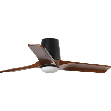 FARO 33837-1TW - LED himmennettävä kattovalo HEYWOOD TUB S LED/10W/230V 2700/4000/6000K mänty/musta halkaisija 90 cm + kauko-ohjaus