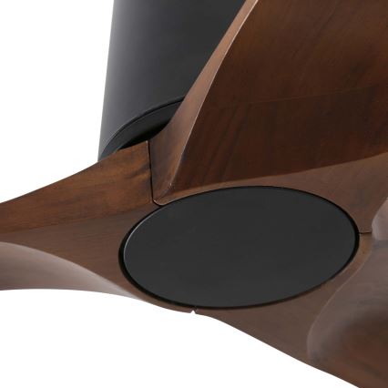 FARO 33837 - Kattotuuletin HEYWOOD TUB S mänty/musta halkaisija 90 cm + kauko-ohjaus