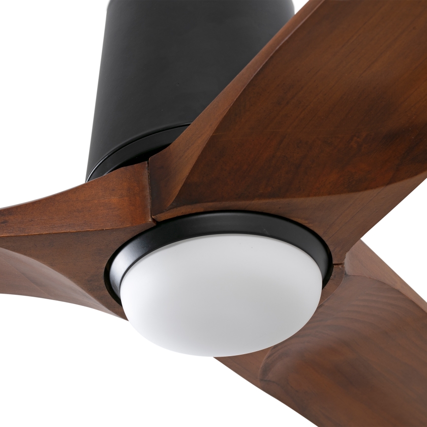 FARO 33839-1TW - LED himmennettävä kattovalo HEYWOOD TUB L LED/10W/230V 2700/4000/6000K mänty/musta halkaisija 132 cm + kauko-ohjaus
