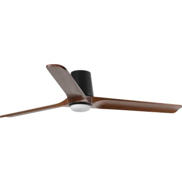 FARO 33839WT-1TW - LED himmennettävä kattovalo HEYWOOD TUB L LED/10W/230V 2700/4000/6000K mänty/musta halkaisija 132 cm Wi-Fi Tuya + kauko-ohjaus