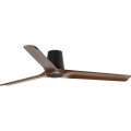 FARO 33839WT - Kattotuuletin HEYWOOD TUB L mänty/musta halkaisija 132 cm Wi-Fi Tuya + kauko-ohjaus