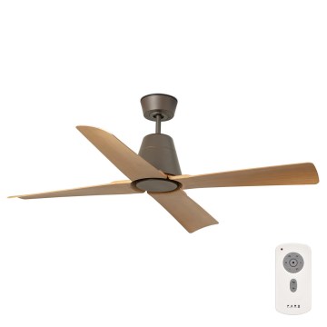 FARO 34106 - Kattotuuletin TYPHOON M ruskea IP44 + kauko-ohjaus